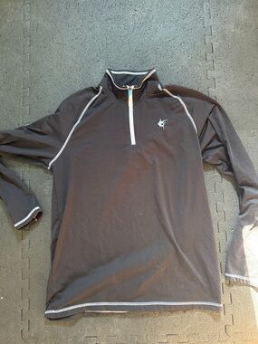 Men's Black Quarter-Zip Pullover Hoodie